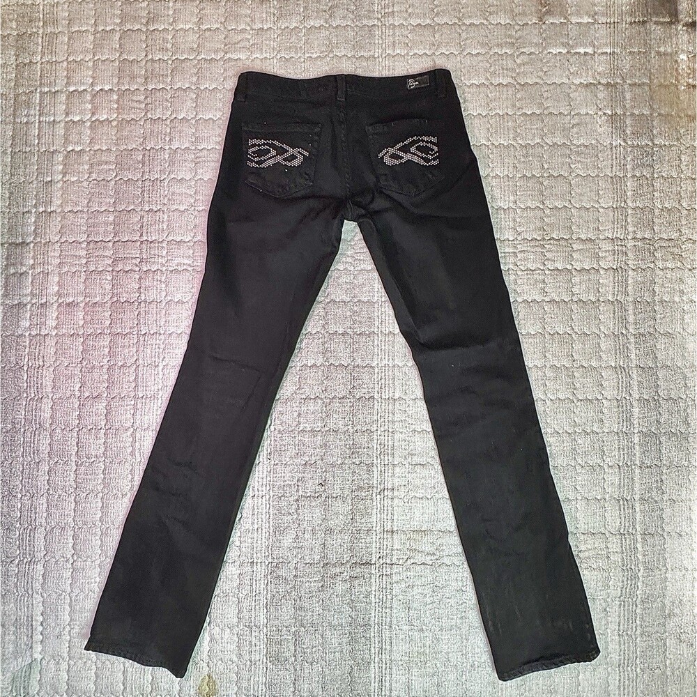 Paige Black Premium Denim Low Rise Bootcut Jeans Women’s 27 Made USA Stretch